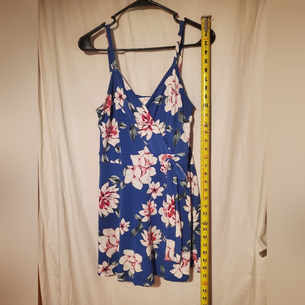 Candie's Blue Floral Sundress ROMPER